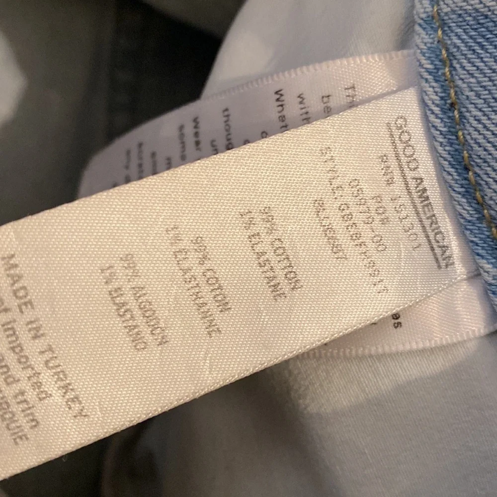 Good American Light Blue Jean Shorts. Size 6